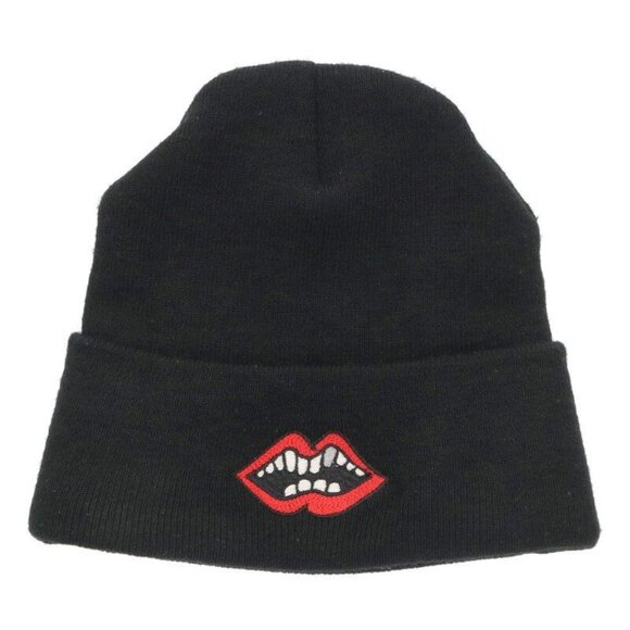 Chrome Hearts Wool Watch Cap Chomper Embroidery Beanie Knit Black Red